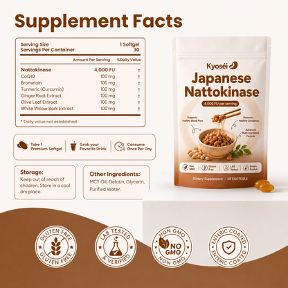 Japanese Nattokinase - 4,000 FU Odorless Softgels